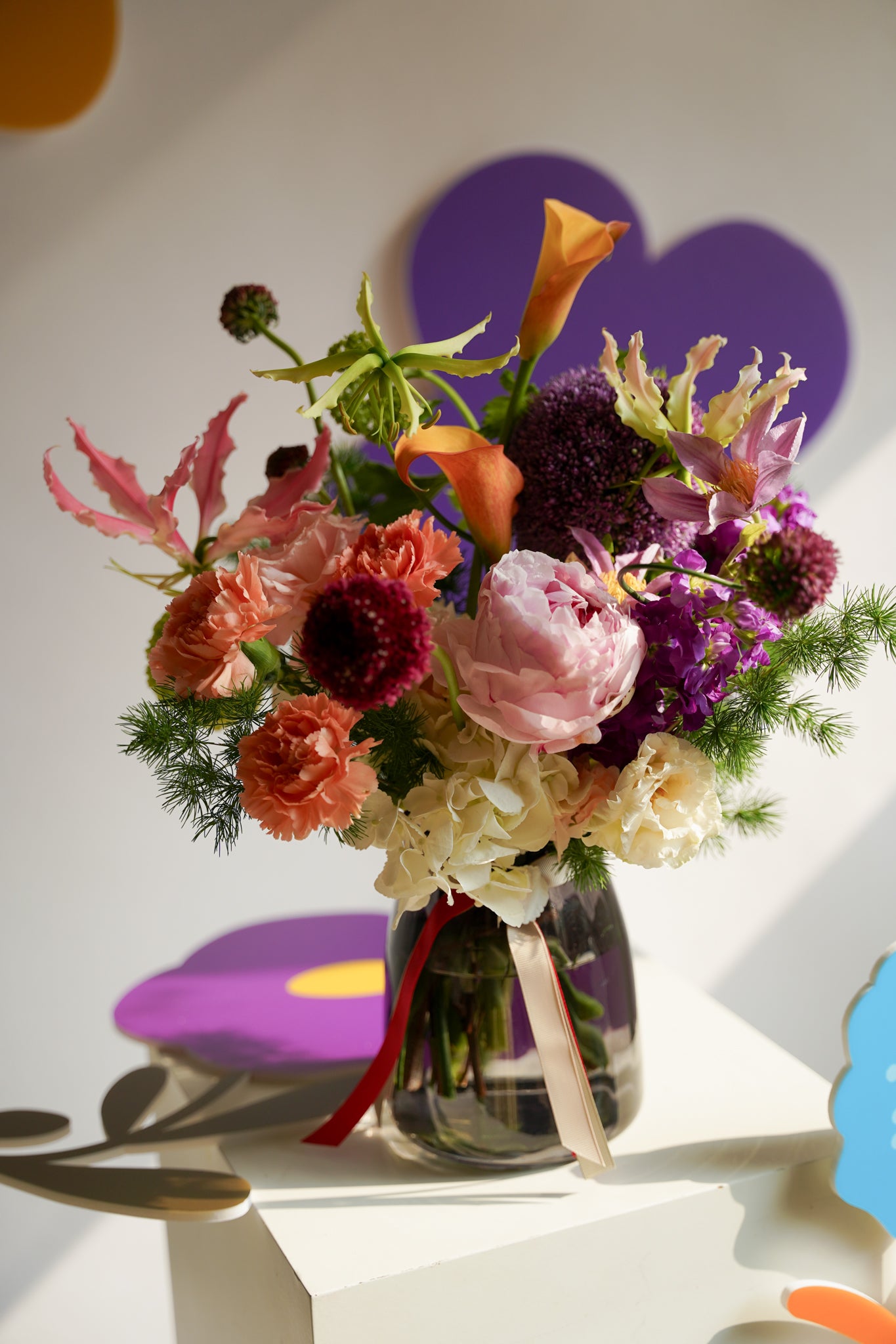 mother's day flower | size:In a Vase - 28cm