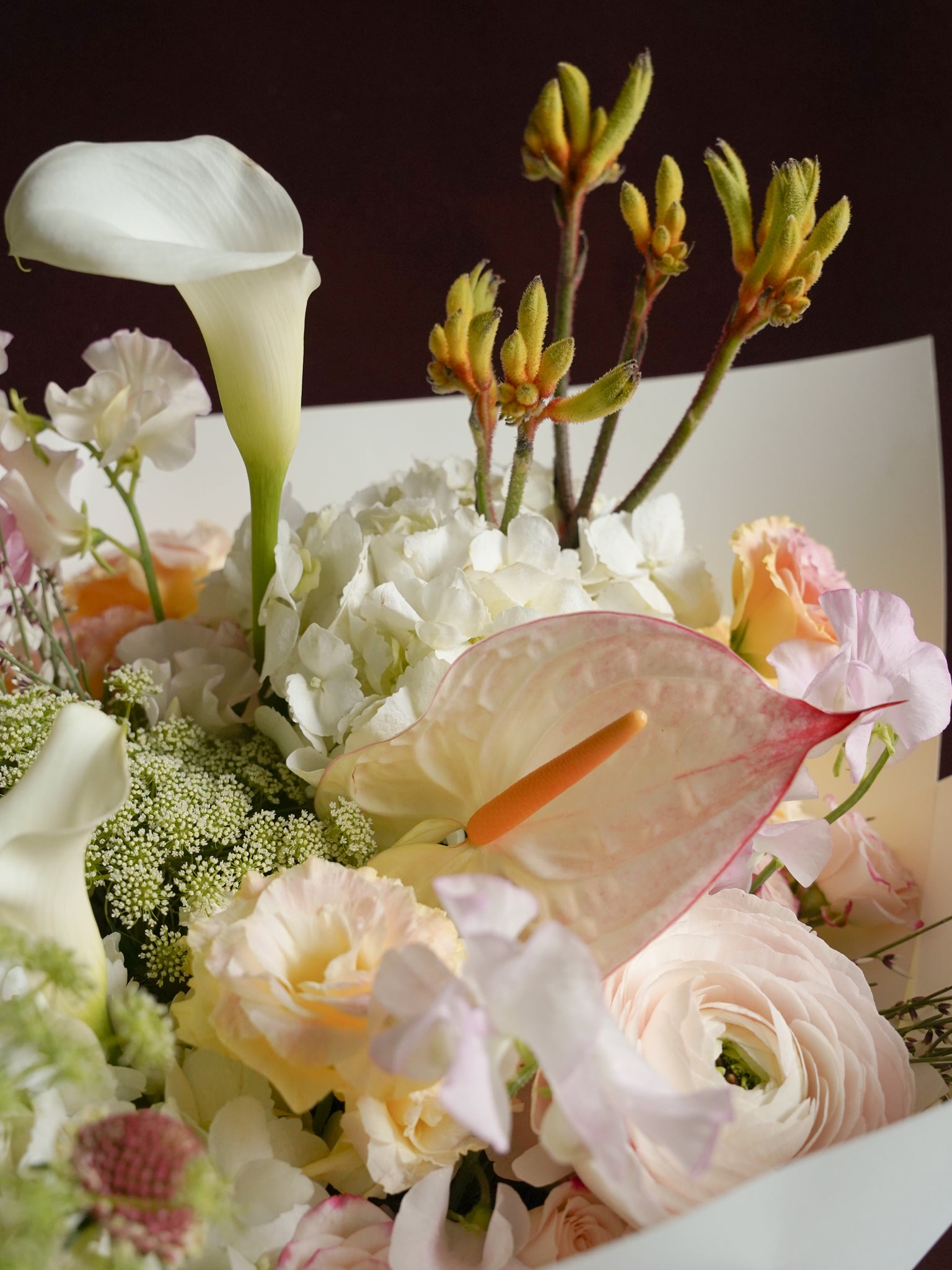 Studio Ode The Dreamy soft romantic floral bouquet close-up detail