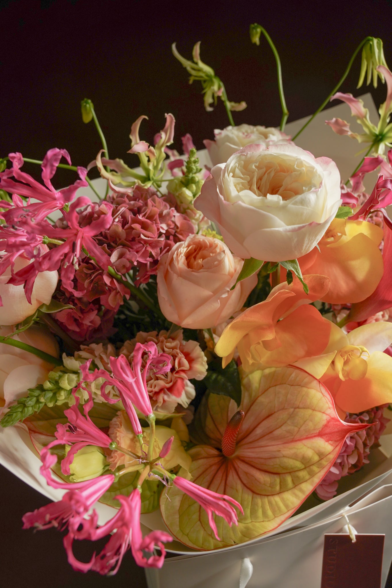 Studio Ode The Pick-Me-Up vibrant mixed floral bouquet close-up detail